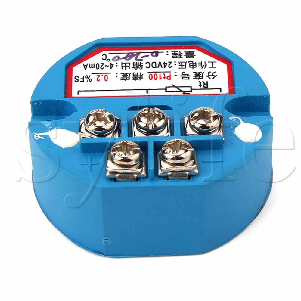 Передатчик датчика температуры термопары PT100 от 0 до 200 DC 24V Синий|transmitter case|sensor