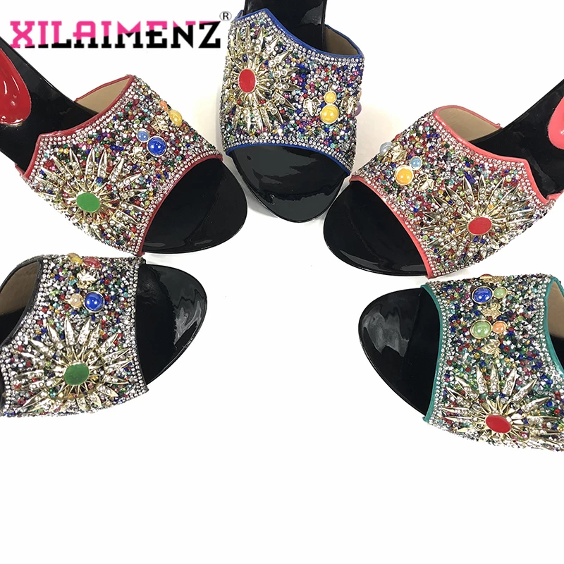 Новинка босоножки на высоком каблуке ярко-синего цвета итальянский дизайн