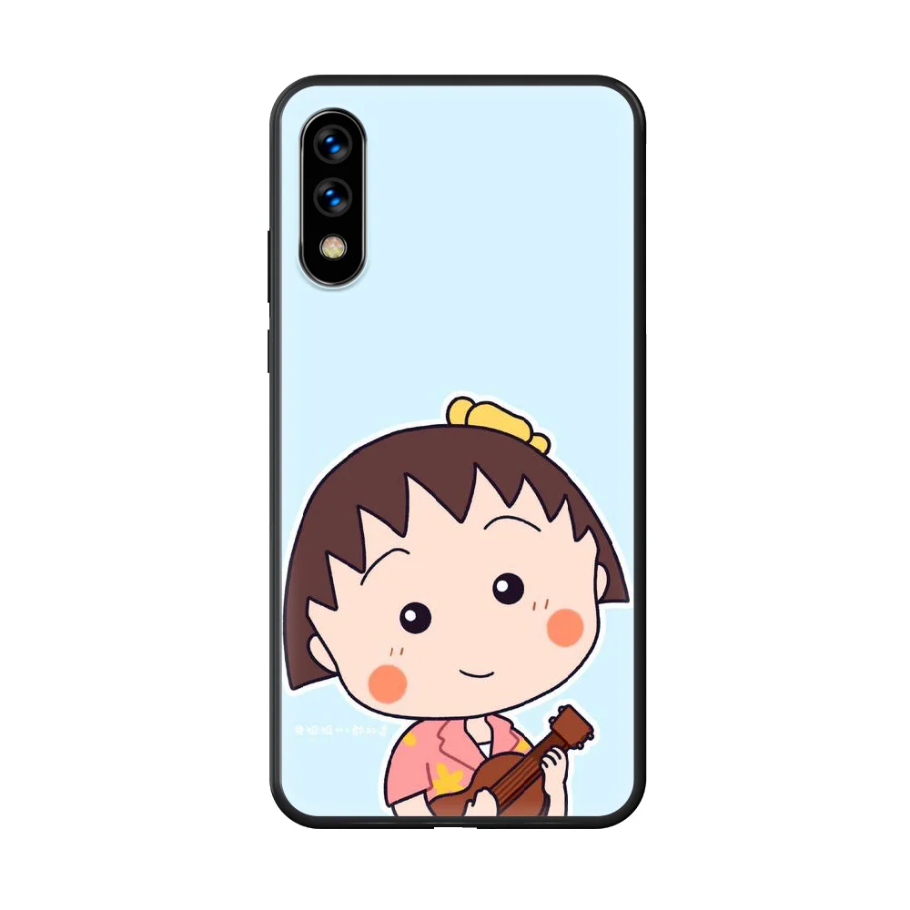 

Chibi Maruko-chan Anime little girl Phone Case hull For huawei honor 7 8 9 10 20 A S X Lite Pro black coque silicone hoesjes