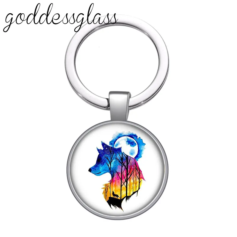 Брелок для ключей с изображением волка животных медведя единорога совы |