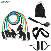 home gym latex resistance bands gym door anchor ankle straps with bag kit set yoga exercise fitness band rubber loop tube bands