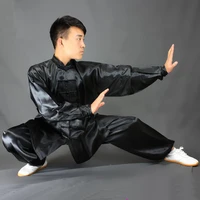 chinese traditional tai chi kung fu uniforms children adult satin performance dance costumes morning gymnastics wushu suit