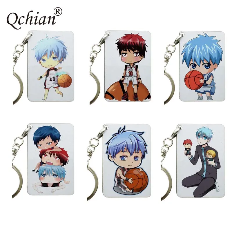 Аниме Kuroko No Basuke деревянный брелок Подвеска Кошелек сумка студенческая Украшение