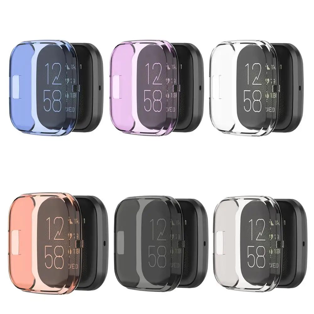 ТПУ прозрачный силикон чехол для Fitbit Versa 2 Смарт часы защитный Versa2 полноэкранный
