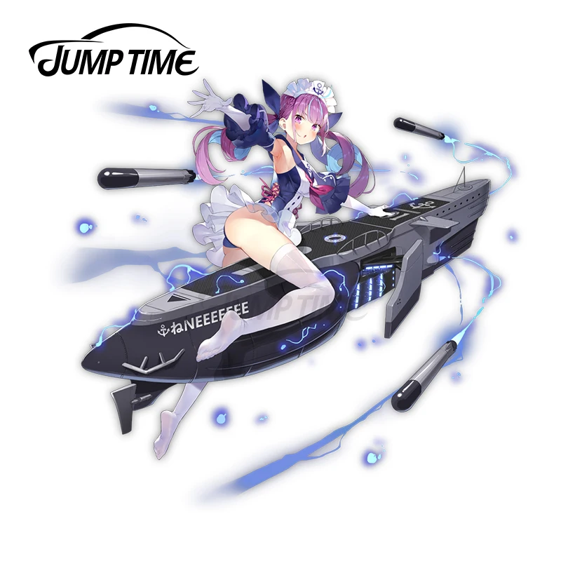 Прыгать время 13x10 3 см для Azur Lane Hololive Минато Aqua Waifu автомобильный бампер наклейка