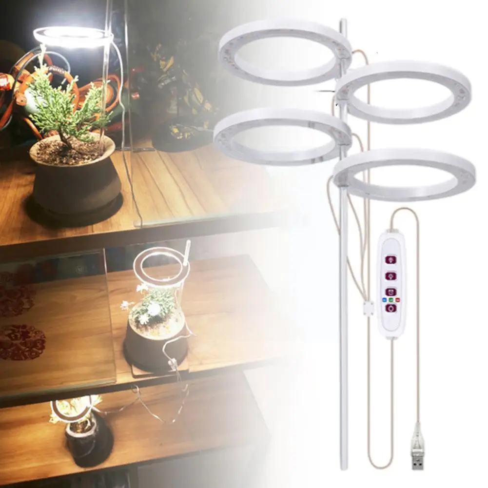 

Светодиодная кольцевая фитолампа полного спектра, разноцветная лампа для выращивания растений, Usb, 5 В, P G9z0