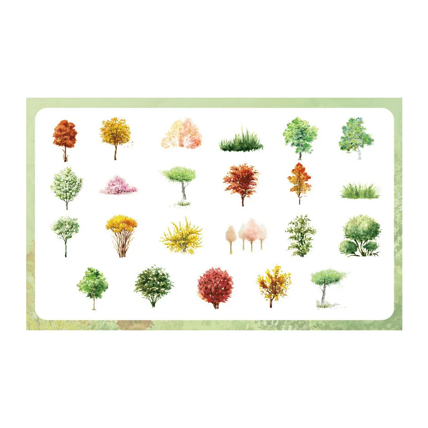 20 упаковок/партия декоративные наклейки в виде зеленых лесов | Дом и сад