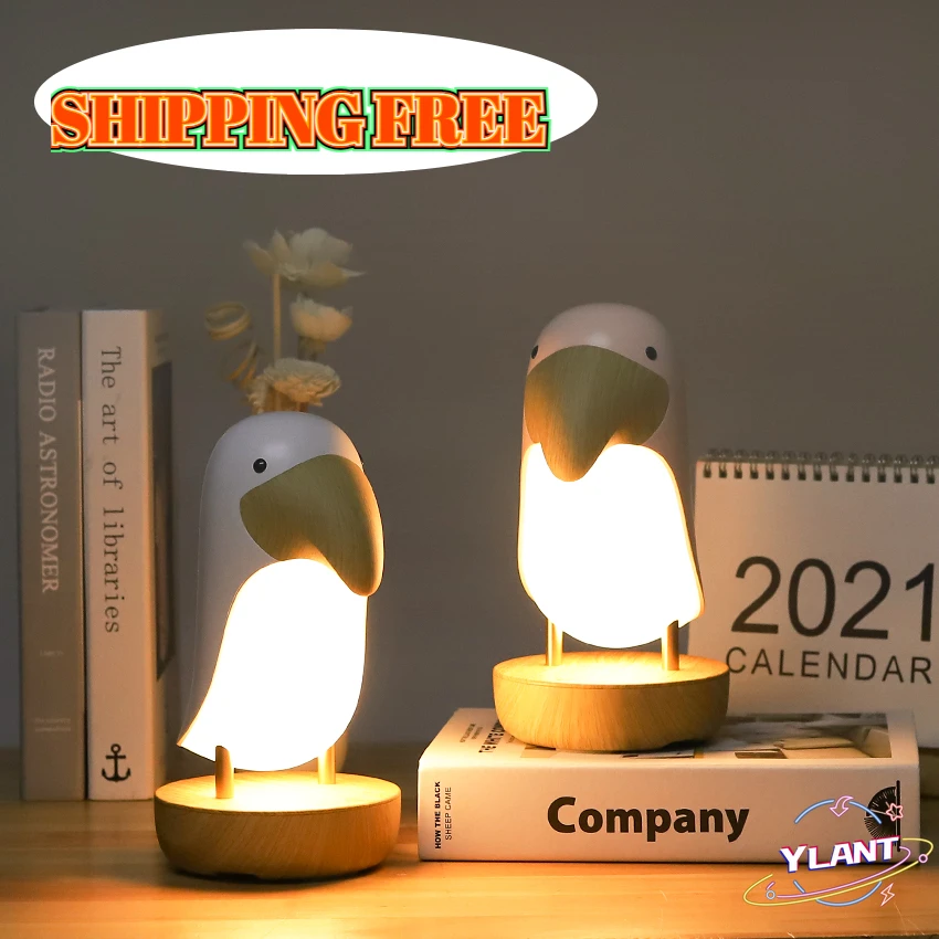 

YLANT LED Toucan Bird Night Light Modern Nordic Table USB Lamp Home Room Lampe Bedroom Decor Study Indoor Lighting Dimmable