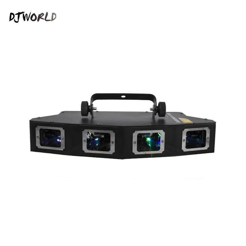 DJworld полноцветный лазерный сканер 4 головки RGB светильник сценический эффект