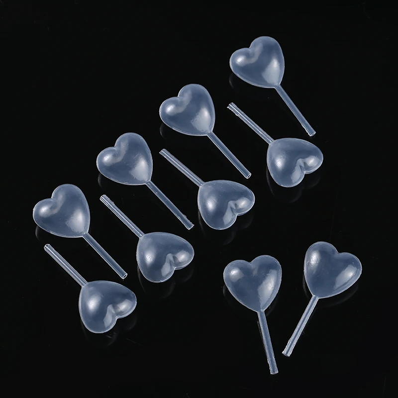 

50 шт., пластиковые пипетки в форме сердца, 4 мл