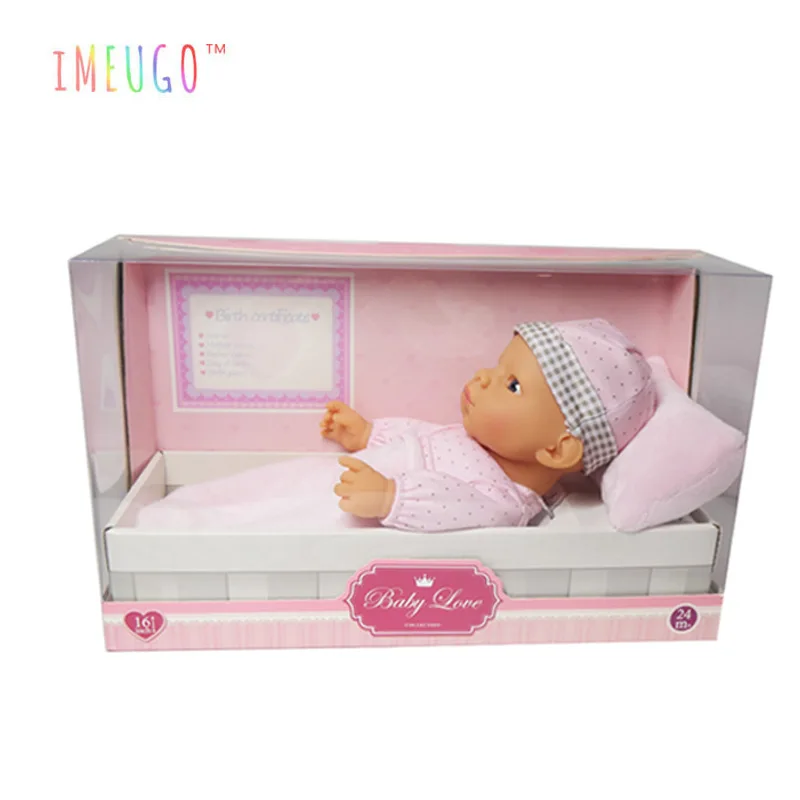 

16" Doll Pretend Sleep Set for Kids, with Baby Doll, Pillow,Quilt,Jumpsuits and Hat For Baby Birthday Gift