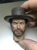 16 scale clint eastwood cowboy head sculpt with hat cigar model for 12 inches male action figures