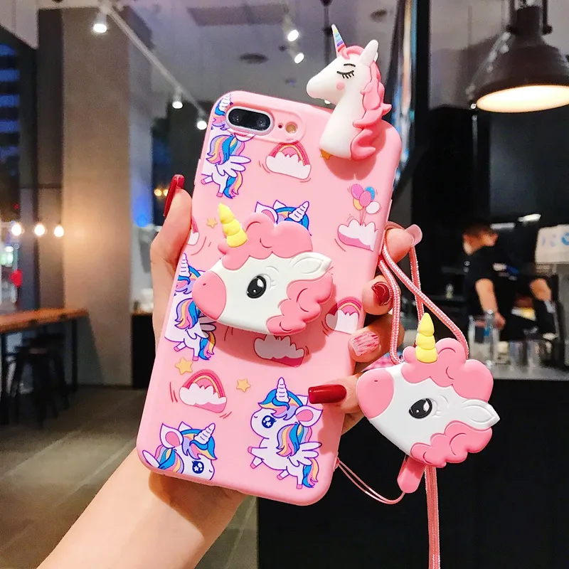 Милый мультяшный Сейлор Мун розовый чехол для телефона для iPhone 11 Pro X 8 7 6s Plus XS Max XR мягкий 3D кукольные игрушки стенд ремешок задняя крышка - Цвет: 05