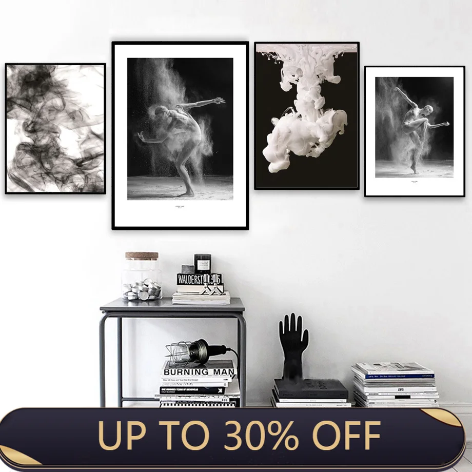 Настенная картина с изображением танцующей девушки курительной холст