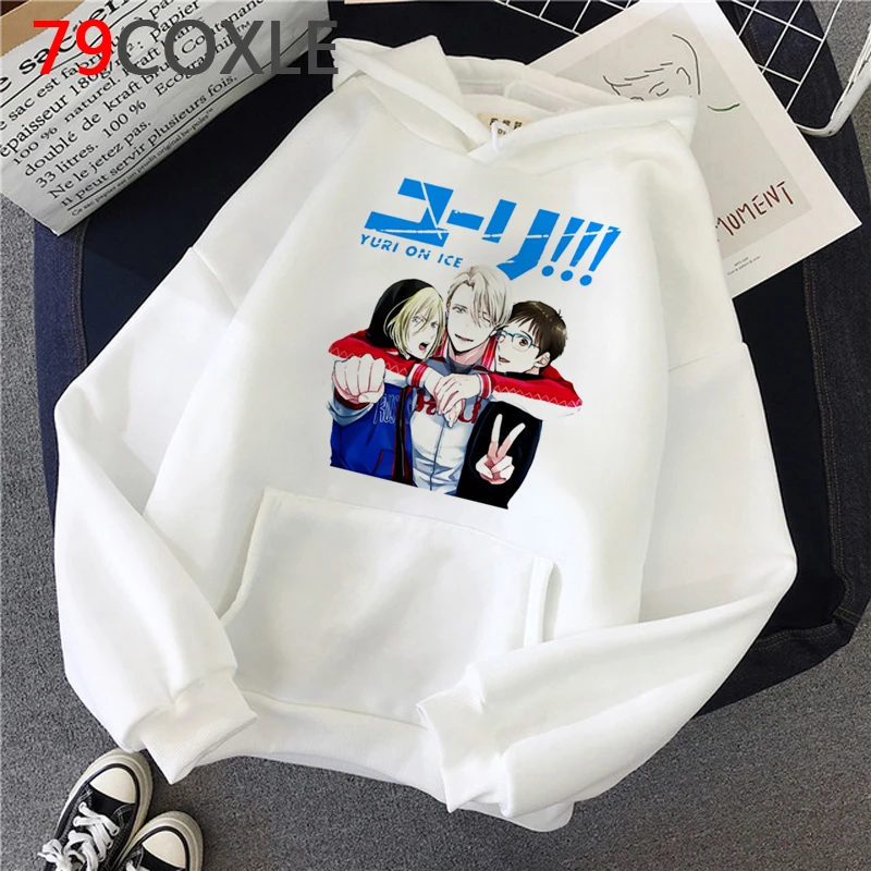 Толстовка Yuri on Ice мужская с японским аниме милый Свитшот BL Yaoi уличная одежда