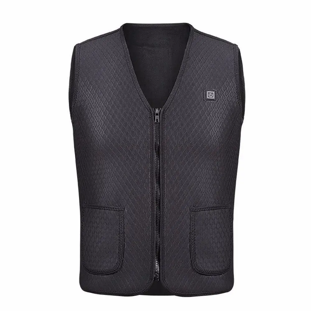 Vest M black Для мужчин Для женщин на открытом воздухе USB Инфракрасный обогрев жилет, куртка зимняя гибкий электрический Термальность Костюмы Спортивное Пеший Туризм Dropship - Цвет: Vest M black