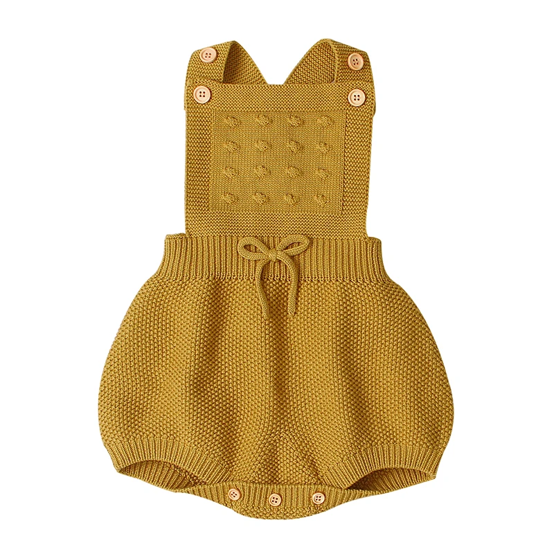 

New 2020 Baby Knitting Rompers Cute Overalls Newborn Baby Boys Clothes Infantil 0-24M Baby Girl Boy Sleeveless Romper Jumpsuit