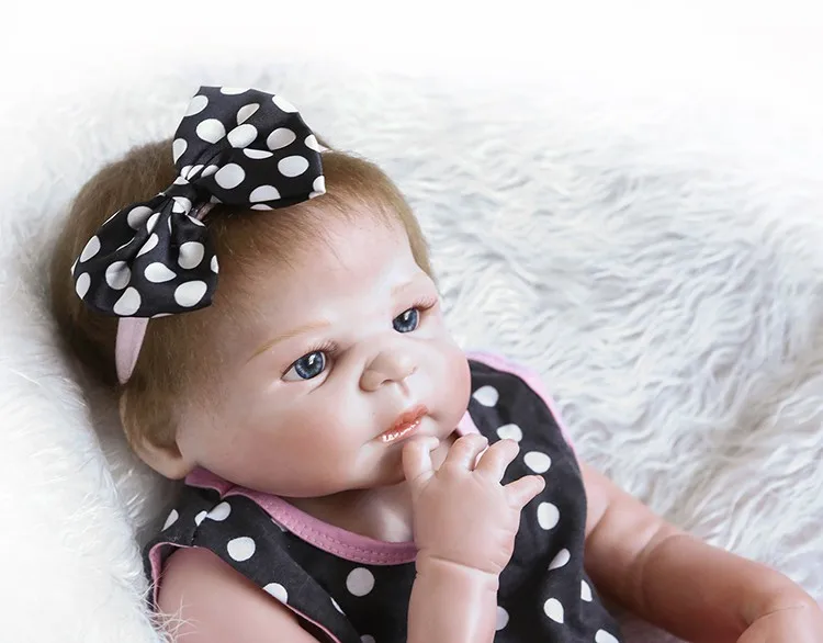 

NPK 20inch 46CM Full Silicone vinyl Reborn Baby girl Dolls Brand kids toys Gift Brinquedo bonecas