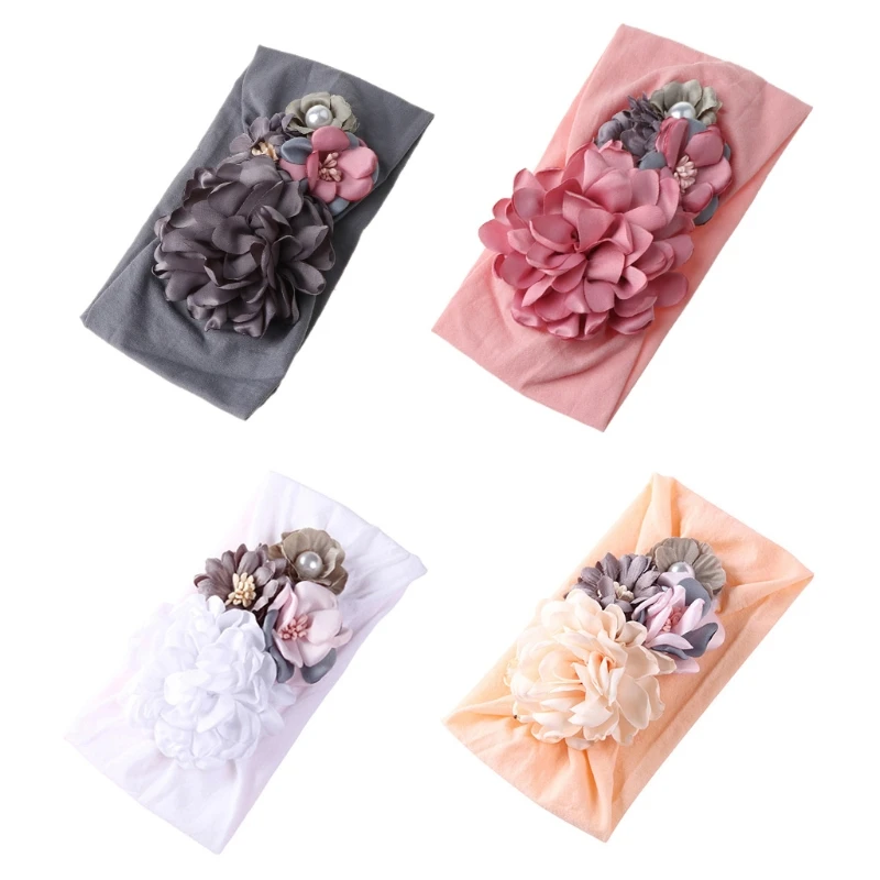 

Baby Girl Headband Turban Hairband Bow Flower Head Wrap Elastic Headwear Hair Accessory H9EF