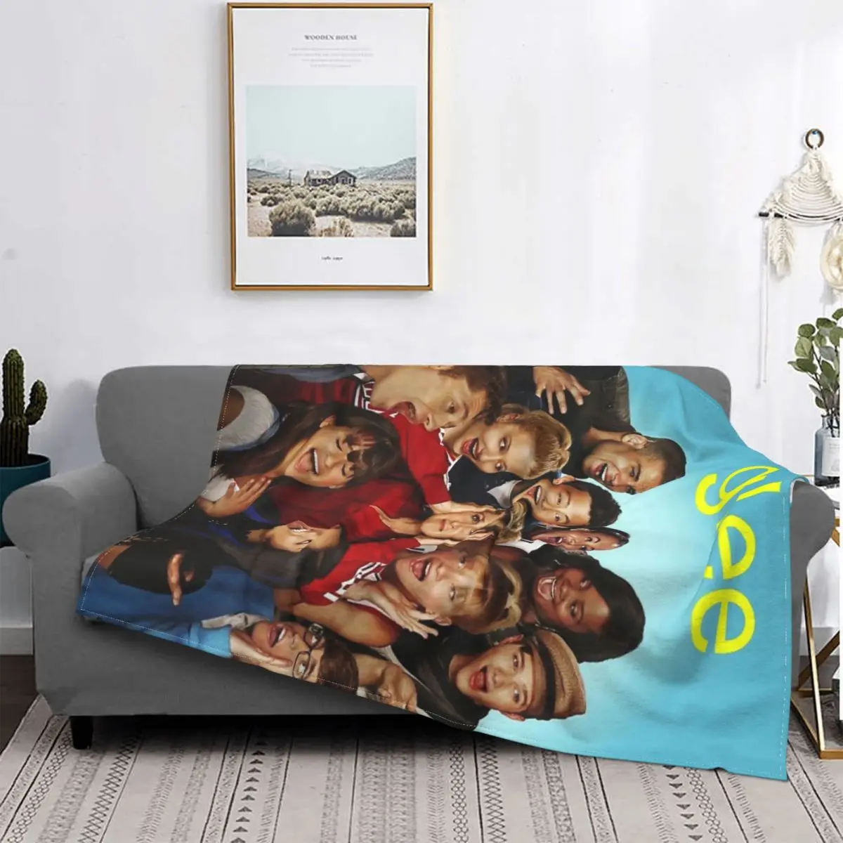 Glee-manta a cuadros para cama, colcha de verano, manta para cama