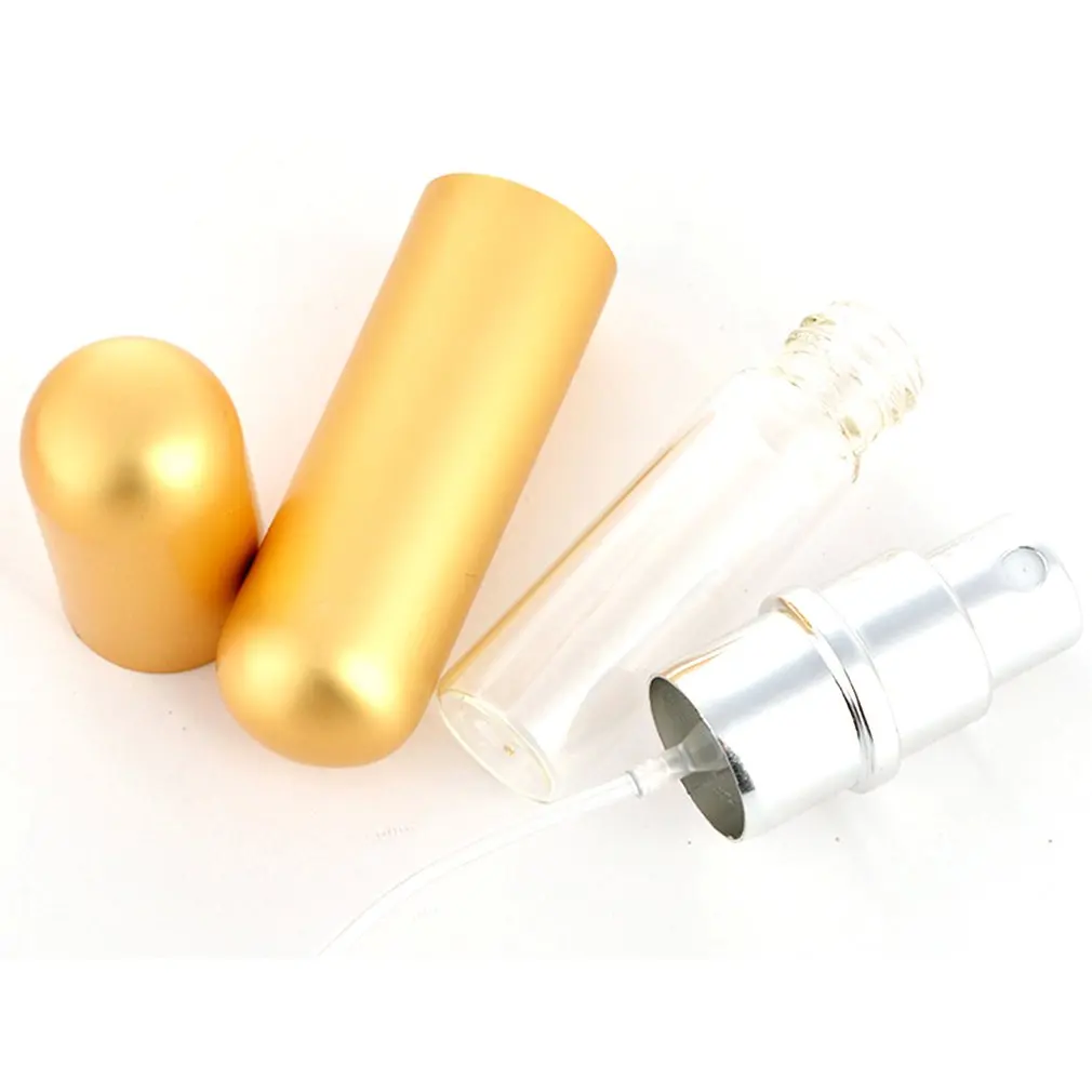 Многоразовый мини флакон для духов 5 мл Алюминиевый распылитель портативный