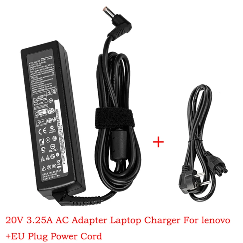 

EU Plug Power Cord+20V 3.25A 5.5*2.5mm AC Adapter Laptop Charger For lenovo IBM B470 B570e G470 G570 G770 V570 Z400 Series