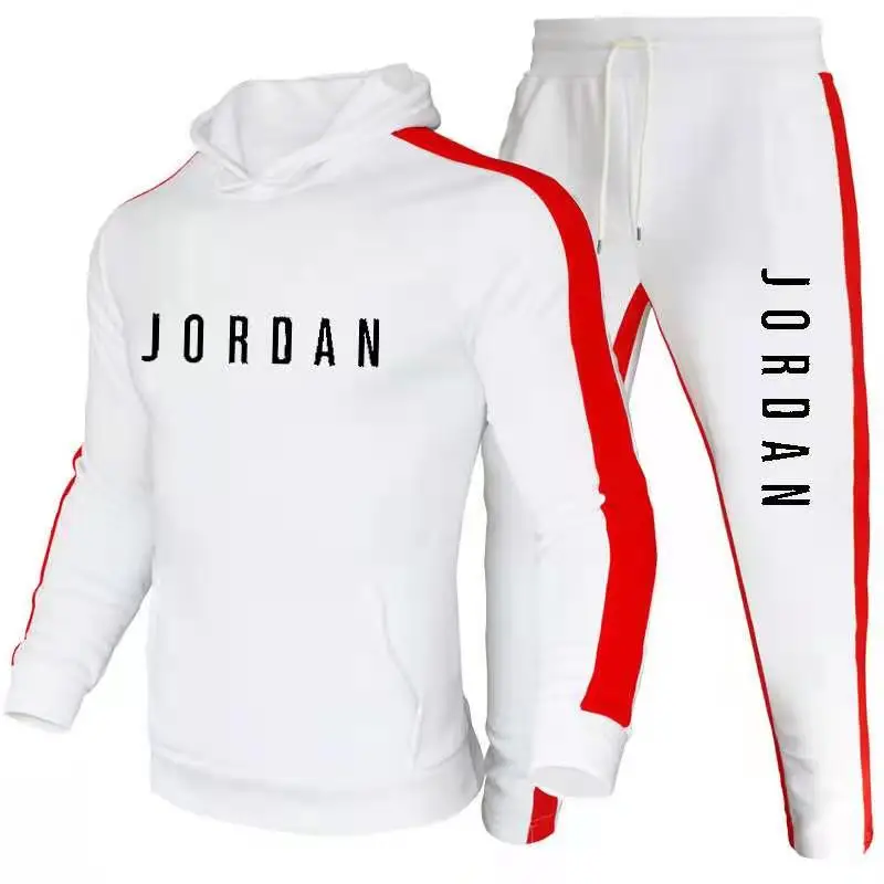 

Tracksuit Men 2 Piece Sets 2020 New Brand Autumn Winter Print Hooded Sweatshirt+pants Pullover Hoodie Sportwear Suit Ropa Hombre