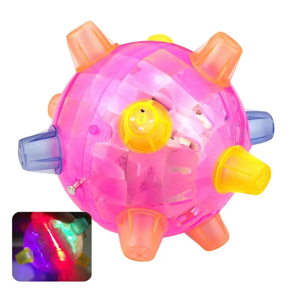 

LED Jumping Dancing Ball Flashy Sensory Ball Toy With Music And Sound For Baby Toddlers Crawling Dancing Vibrating Bouncing Ed