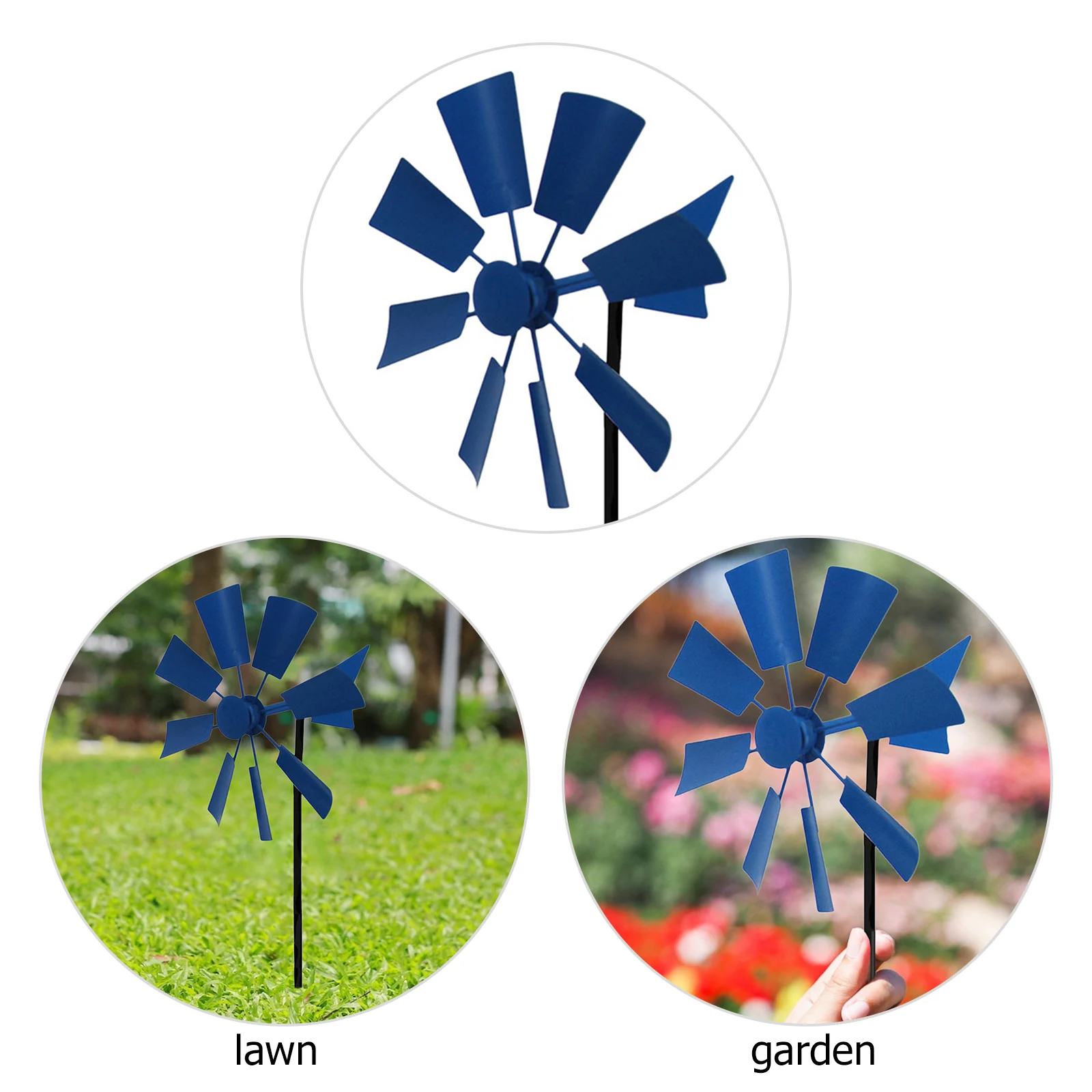 

Metal Lawn Pinwheels Waterproof Wind Spinners Playground Toy Outdoor Yard Patio Lawn Garden Party Decorative Windmill