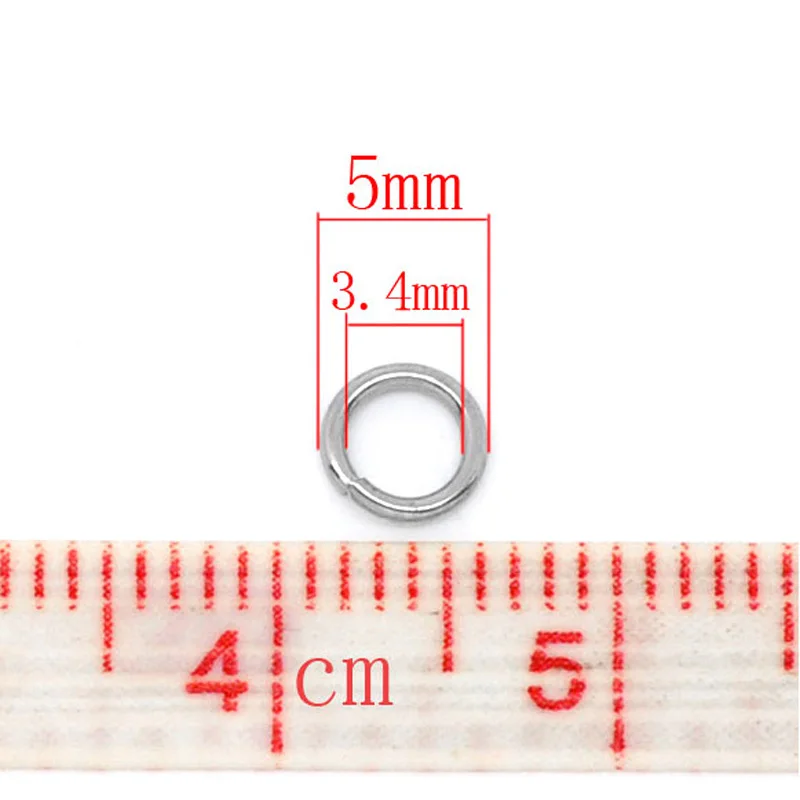 Принадлежности для ювелирных изделий из нержавеющей стали 500 шт. 5 мм открытые