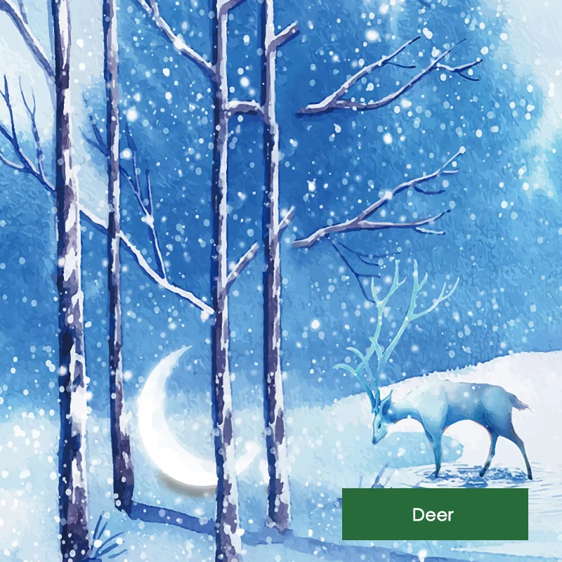 Модные цифровые моторизованные жалюзи с рисунком дерева и животных Мультяшные