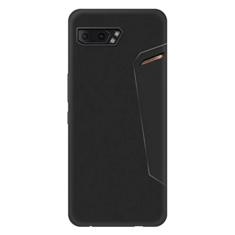 Черный Чехол-бампер для ASUS ROG Phone 2 II, чехол ZS660KL I001DA, мягкий силиконовый чехол из ТПУ для телефона ASUS ROG Phone2 - Цвет: Черный