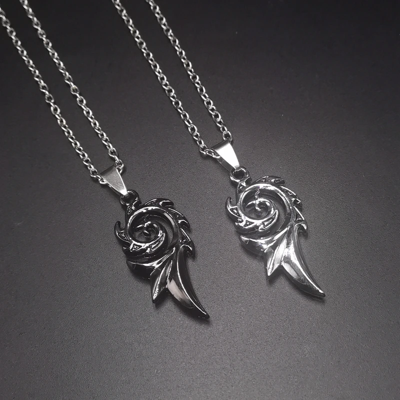 

Fashion Trendy Retro Hip Hop Necklace Hollow Dragon Flame Pendant Necklace