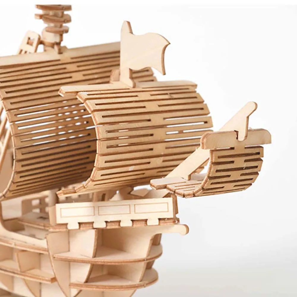 Игрушки сделай сам Парусный корабль 3D деревянная головоломка сборная модель