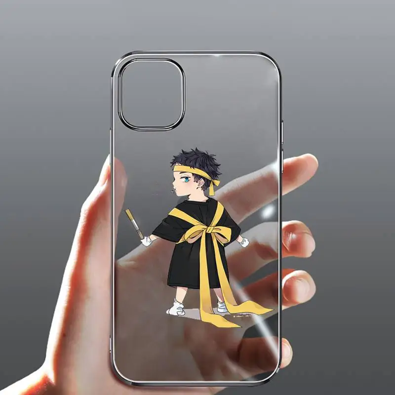 

Anime Haikyuu Hinata Attacks Phone Case Transparent for iPhone Samsung 11 12 6 7 8 9 30 Pro X Max XR Plus lite