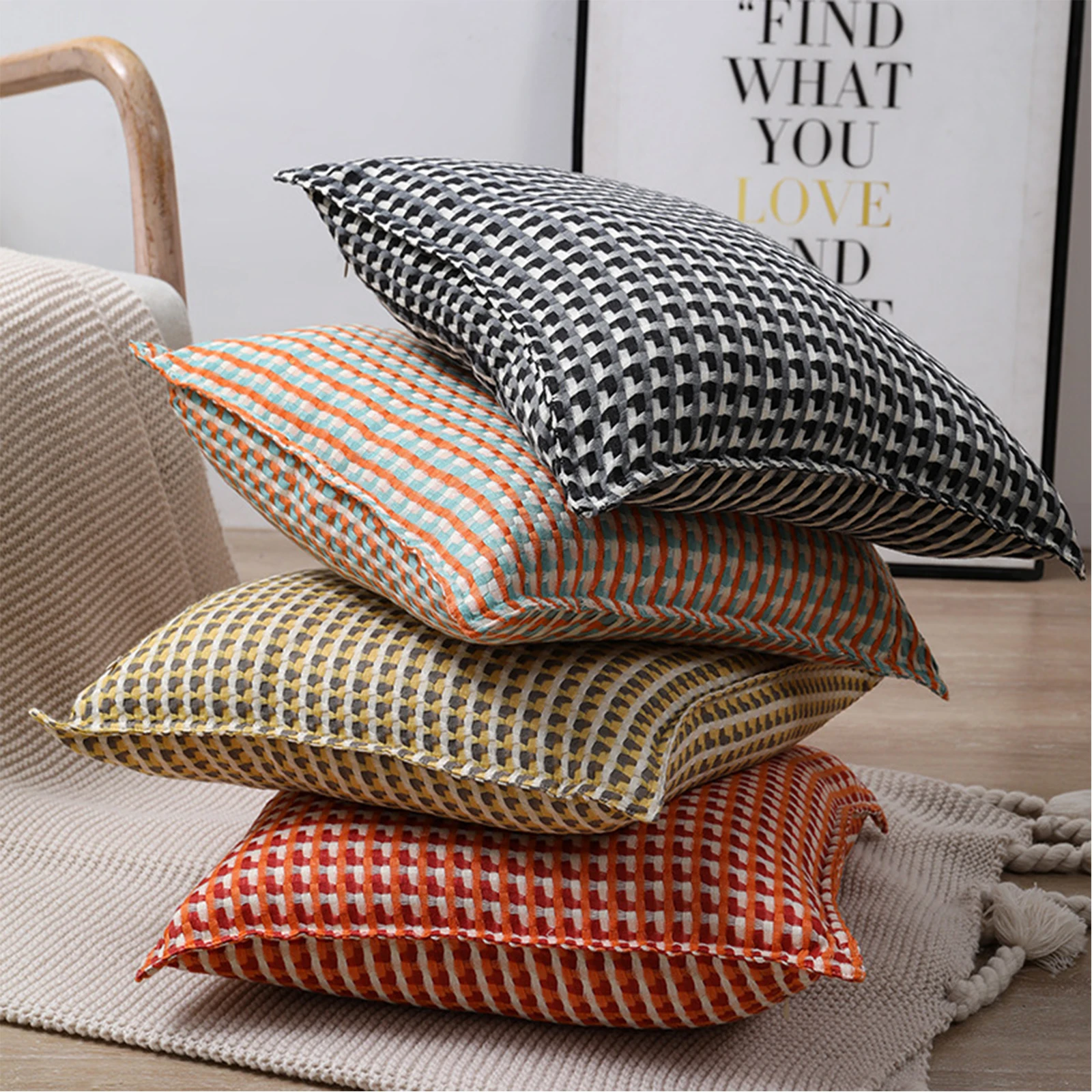 

Наволочки для автомобиля, дивана, кровати, гостиной, украшение для дома, квадратные декоративные постельные принадлежности 45x45 см, предметы ...