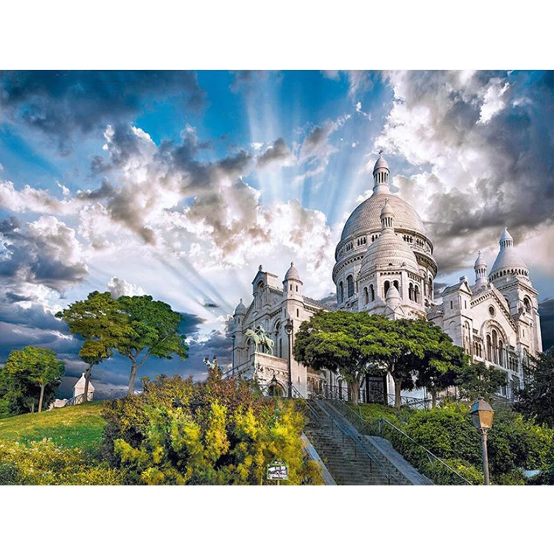 3d Алмазная вышивка пейзаж церковь алмазная живопись полная мозаика картины