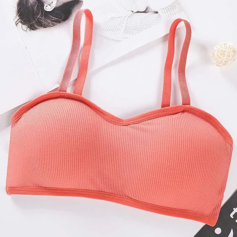 

Oeak Elastic Gathering Bralette Push Up Bra Summer Solid Anti-light Korean Style Wild Bra Tube Top Sexy No Rims Bra