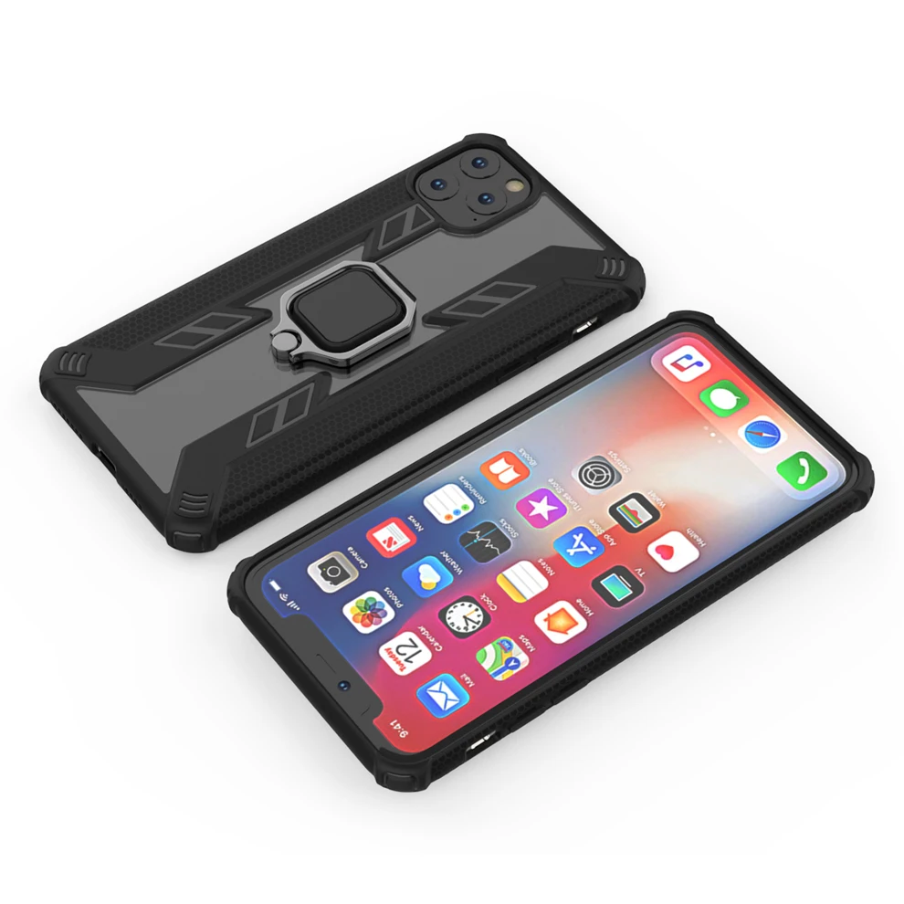 2019 новый случай для iPhone 11 Pro Max анти-амортизатор вращающийся стенд с металлическим