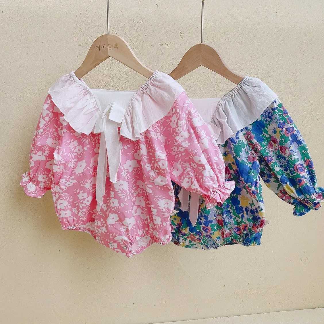 

Детский комбинезон с кружевным воротником, корейский стиль, осень 8550