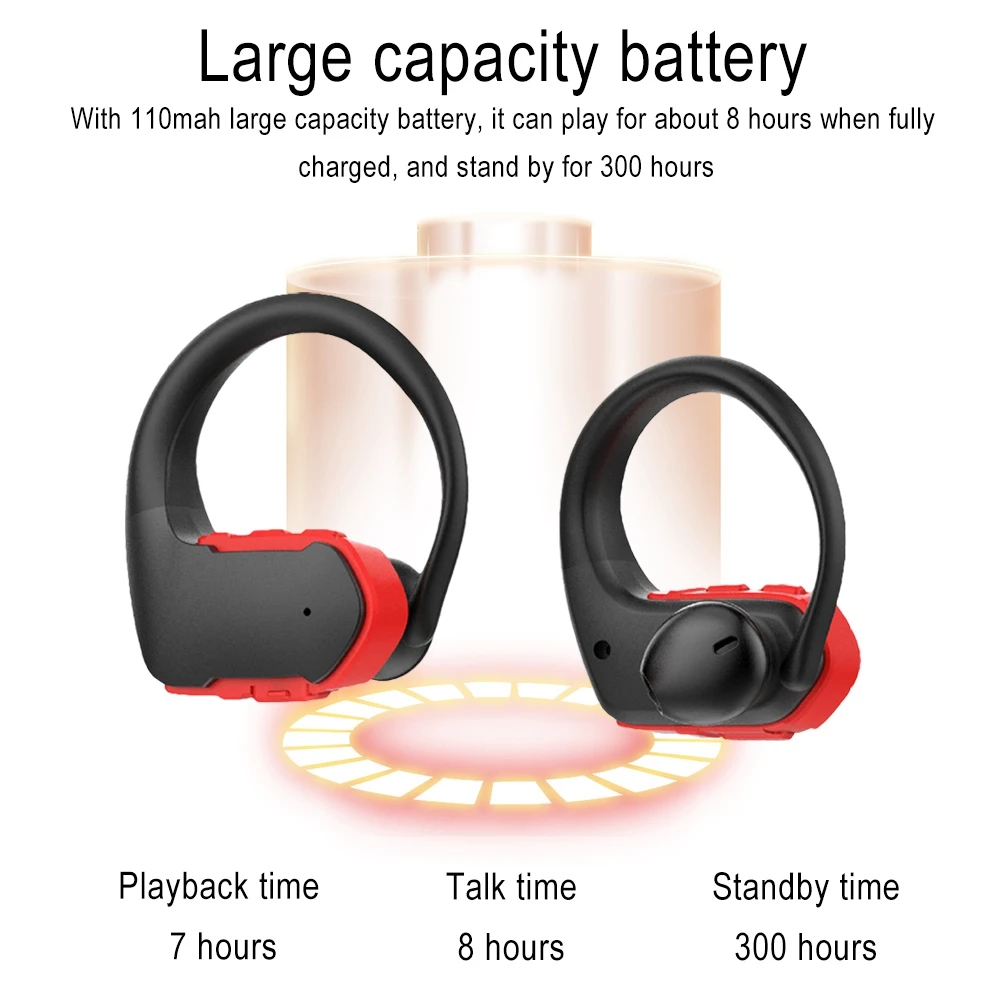 

Bluetooth-наушники TWS, водонепроницаемые, с заушным крючком