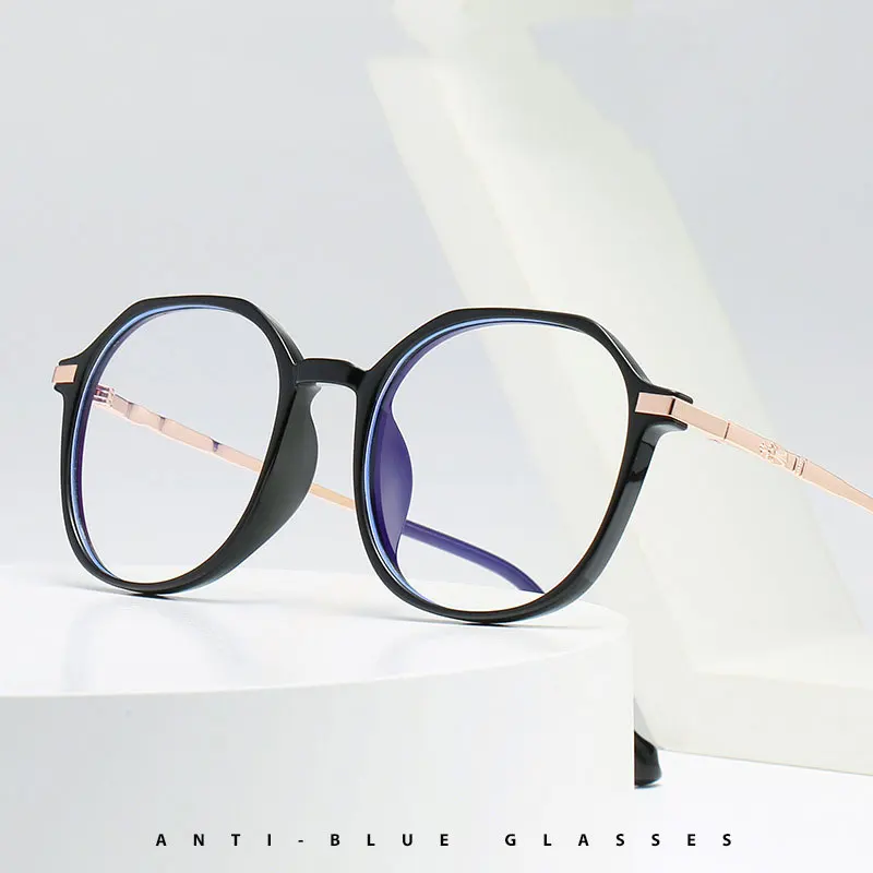 

2021 fashion new student glasses trend retro art flat mirror can be equipped with myopia glasses frame.