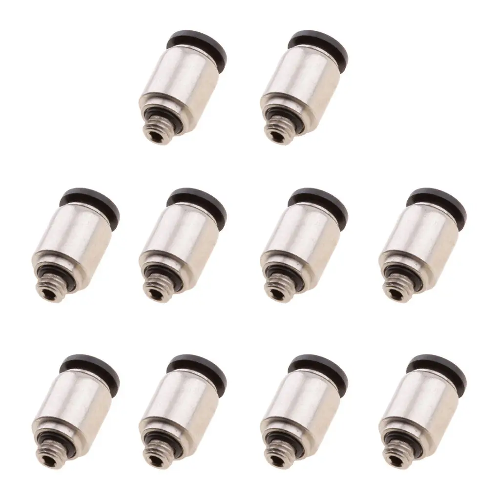 

10 Pieces Pneumatic Air Line Quick Connector Fittings Coupler