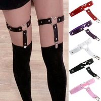 6 colors sexy women garter belt harness punk gothic leather heart leg ring suspenders stage accessory party costume decoration