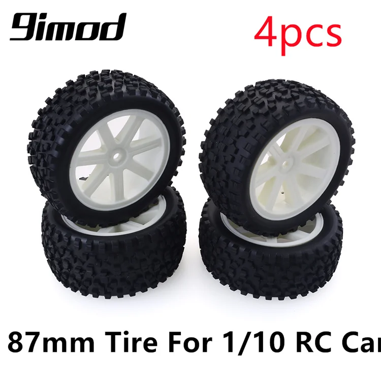 

4PCS 87mm RC Tire Wheels 12mm Hex Hub Foam Inserts Tyre For 1/10 Redcat HPI HSP Traxxas ZD Racing RC Off Road Buggy Car