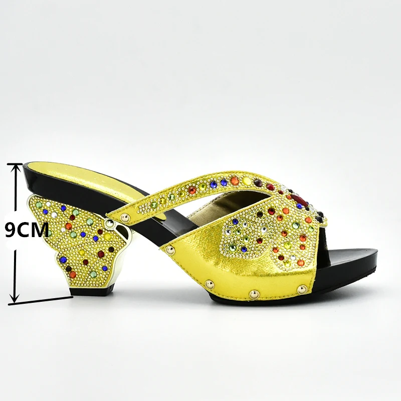 Latest Green Color African Matching Shoes and Bags Italian In Women Shoe Bag Set Decorated with Rhinestone | Обувь