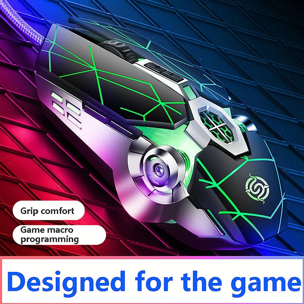 E-Sports Mouse Suitable For Notebook Desktop Office USB Gaming Low noise Ergonomic Computer Silent PC Laptop Accessories | Компьютеры и