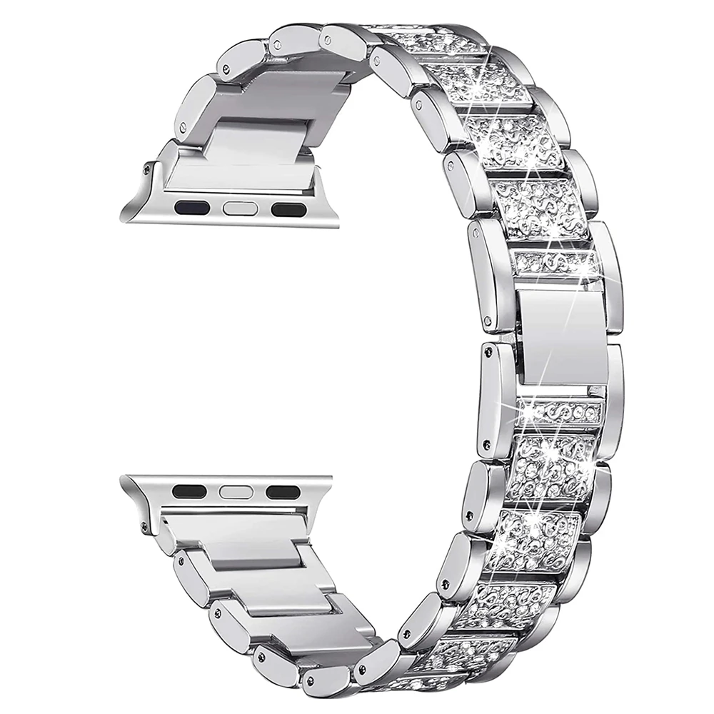 

For Apple Watch 6 Band SE Series 5 4 40mm 44mm Bands For Iwatch 3 Strap 38mm 42mm Bracelet Bling Watchbands Women Correa Belt