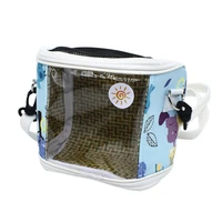 bird carrier parrot travel cage lightweight small animals pet carrier with good ventilation mesh top clear window sm