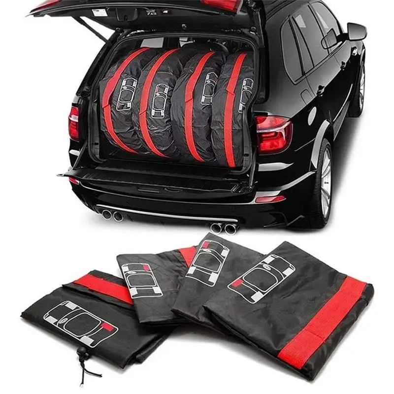 

Защитный чехол для автомобильных шин, нейлоновый материал, сумка для хранения запасных колес автомобиля, переносной универсальный тоут 16 д...